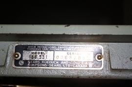 Model 156331 Sears Kenmore