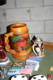 Extremely large beer stein and regular size one