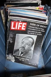Lots of vintage life magazines