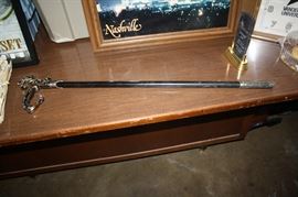 Walking stick with sword inside