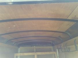 Roof of inside of enclosed trailer