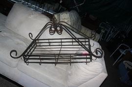 Very heavy iron pot rack
