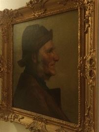 Old sea captain art by D. W. Haddon