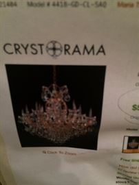 One of two Cryst-Rama chandeliers