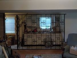 Mid Century metal panel with gate