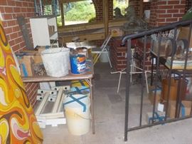 Salvage material from the bomb shelter