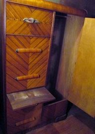 Vintage veneer Waterfall wardrobe with cedar lining