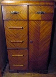 Vintage veneer Waterfall wardrobe with cedar lining