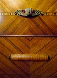 Vintage veneer Waterfall wardrobe with cedar lining