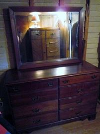 Four piece bedroom set (dressers w/ mirror, night stand and highboy)