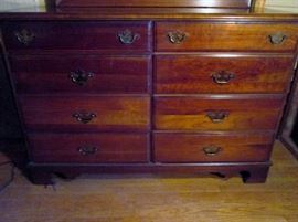 Four piece bedroom set (dressers w/ mirror, night stand and highboy)