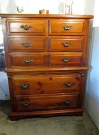 Four piece bedroom set (dressers w/ mirror, night stand and highboy)