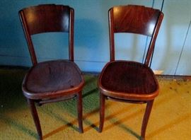 set of six veneer chairs