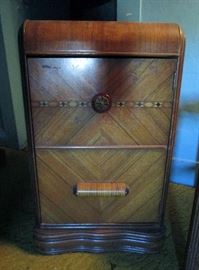 Vintage veneer Waterfall night stand
