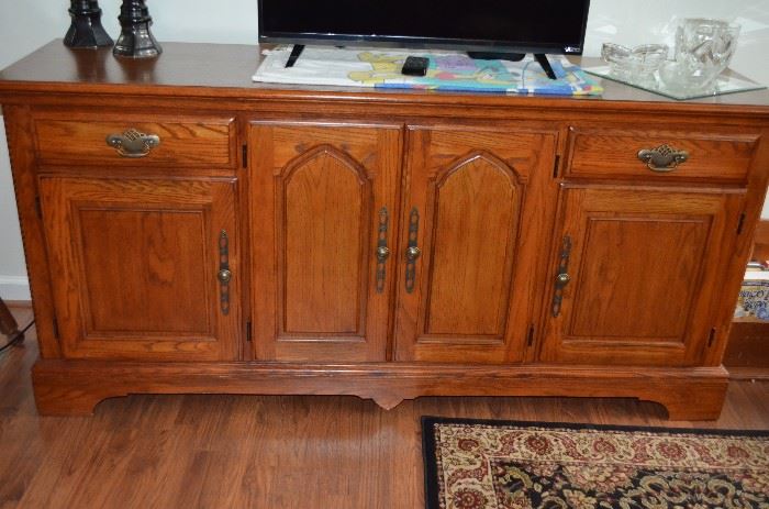 American of Martinsville Storage Console and China Cabinet