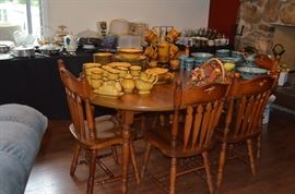 Oak Informal Dining Room Set w/8 Chairs