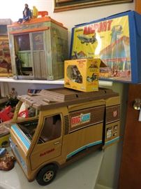 Vintage Big Jim Sports Camper, Vintage Matchbox Airport