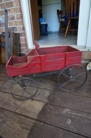 vintage red wagon