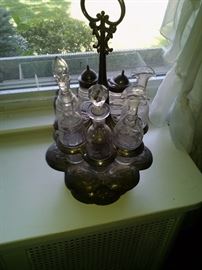 Victorian condiment set.