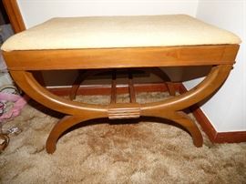 Bench for vanity to Mid Century Modern bedroom suite