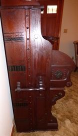 Side view of antique organ