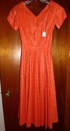 Vintage RED lace dress