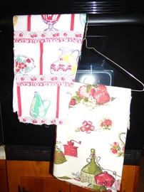 Vintage kitchen print textiles