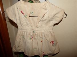 Vintage clothes pen holder in form of little girl's dress