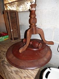 2 tier mahogany table needing serious TLC