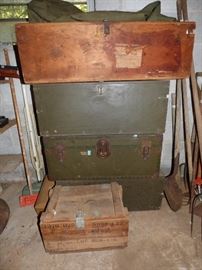 Military trunks, etc