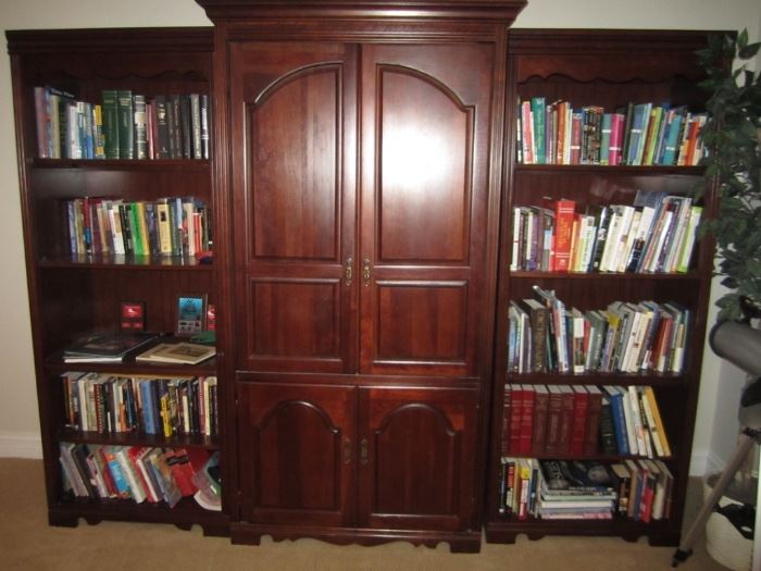 ENTERTAINMENT CENTER AND BOOKCASES