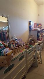 Childs Desk and Dresser Set