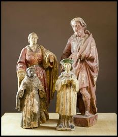 Hand carved wood santos