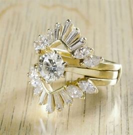 estate diamond & 14 karat gold ring