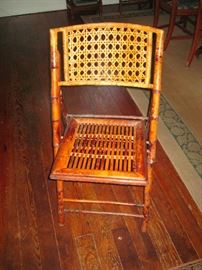 4 bamboo folding chairs