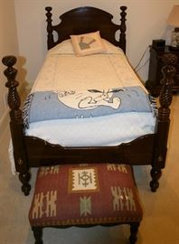 Pr. Of Vintage Single Beds w/ Mattress and Box Springs