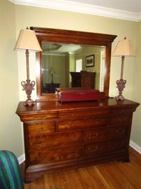 Universal dresser and mirror (lamps not for sale)
