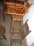 antique high chair & potty chair
