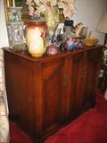 buffet and glassware