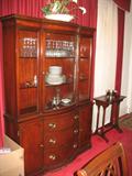 dining room china closet & dishes