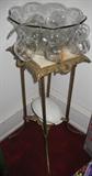 brass stand and punch bowl set