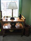 table, lamp and misc