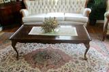 Look at the legs on this table and you get a close up of the rug also made in Belgium.  How will this look in your home?