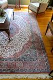 This beautiful rug was made and purchased in Belgium.  This is just one of many items throughout the house from Belgium.  A must see when you come to the sale!