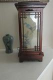 Square Orient lamp is perfect for shedding some light in quaint little areas.  Come see this and others like it located at this estate sale.