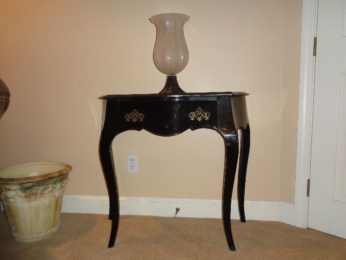 Antique side table with tear drop matching mirror (not shown)