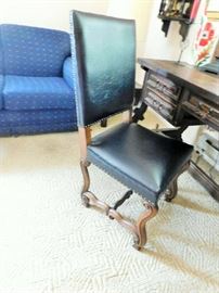 Leather studded chair