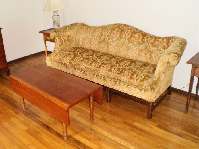 couch and drop leaf coffee table