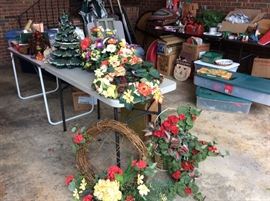 Floral and great Christmas Items, lots of vintage Christmas