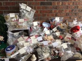 Ornaments galore - vintage and new - white, gold something for everyone!